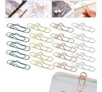 Cmeilau Multi-functional Metal Heart Pen Clip, 20PCS Inserts Paper Clip for Notebooks, Stainless Steel Pen Holder for Clipboard,Cute Pen Loop Journal Paperclips Large Size Pencil Holder (A,20pcs)