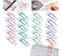 Cmeilau Multi-functional Metal Heart Pen Clip, 20PCS Inserts Paper Clip for Notebooks, Stainless Steel Pen Holder for Clipboard,Cute Pen Loop Journal Paperclips Large Size Pencil Holder (B,20pcs)