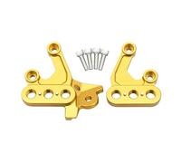 CMGGMKEZDP Motorcycle Foot Pegs Electric Motocross Foot Pegs Fixing Bracket Rests Pedal Mount Support Bracket For Surron For Light Bee X S Pedals Footpegs(Gold Left Right)
