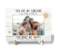 CMHIE Wood Picture Frame with stand, Gift for Family Mom Boy Girl Son Daughter, You are My Sunshine Picture Frame Display 4x6 Horizontal Photo for Tabletop, Home Shelf Table Decorative Supplies -25
