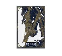 CMHONLY City Poster Mumbai Art - Deco Map Poster Modern Wall Art Canvas Aesthetic Decoration Painting 16x24inch(40x60cm) Unframe-style