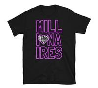 CMHVX Millionaires Stacked Logo with Heart Myspace Scene Band T-Shirt Black S