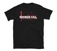 CMHVX Senses Fail One Eight Seven Emo Post-Hardcore Band T-Shirt Black L