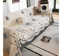 CMHYBS One-Piece Full Coverage Sofa Slipcover, Sofa Cushion for Living Room, Thick Plush Couch Blanket, Washable for Living Rooms, Bedrooms, Offices, Vacation Homes,Gray,180x300cm/71x118in