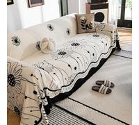 CMHYBS One-Piece Full Coverage Sofa Slipcover, Sofa Cushion for Living Room, Thick Plush Couch Blanket, Washable for Living Rooms, Bedrooms, Offices, Vacation Homes,Black,180x150cm/71x59in