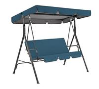 CMHYBS Outdoor Swing Canopy Cover 210D Silver Coated Oxford Waterproof 2 3 Seat Swing Canopy Replacement Porch Top Cover for Outdoor Patio Yard(Size:210D:164x114x15cm/64.5x44.8x5.9inch,Color:Navy)
