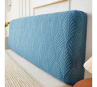 CMHYBS Stretch Headboard Covers for Queen Cal King Size Bed Headboard Slipcover, Jacquard Bed Head Cover Dustproof Protector Cover for Bedroom Décor,Blue gray,220cm/86.6in