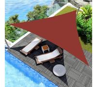 CMHYBS Sun Shades Outdoor Patio 10'x10'x10',UV Protection Breathable Sail,Sun Shade Sail Triangle for Patio Garden Backyard Lawn Outdoor Activities(Size:3.6x3.6x3.6m,Color:Rust Red)