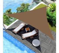 CMHYBS Sun Shades Outdoor Patio 10'x10'x10',UV Protection Breathable Sail,Sun Shade Sail Triangle for Patio Garden Backyard Lawn Outdoor Activities(Size:2.4x2.4x2.4m,Color:Brown)