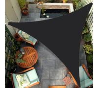 CMHYBS Triangle Shade Sail,Outdoor Sun Shades for Patio Cover,Breathable UV Block,Waterproof for Patio Garden Backyard Lawn Outdoor Activities(Size:6x6x6m,Color:Black)