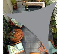 CMHYBS Triangle Shade Sail,Outdoor Sun Shades for Patio Cover,Breathable UV Block,Waterproof for Patio Garden Backyard Lawn Outdoor Activities(Size:6x6x6m,Color:Grey)