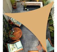 CMHYBS Triangle Shade Sail,Outdoor Sun Shades for Patio Cover,Breathable UV Block,Waterproof for Patio Garden Backyard Lawn Outdoor Activities(Size:6x6x6m,Color:Sand)