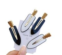 Cmis Kbei 1/2/4 Pcs Professional Seamless Hairclip No Bend Crease Hairpin Makeup Clip Barrettes Salon Hairdressing Tools Fixed Accessories(White)