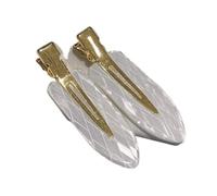 Cmis Kbei 2/4Pcs Acetic No Bend Seamless Hair Clips Side Bangs Barrette Makeup Washing Face Accessories Women Girls Styling Hairpin Coffee(No.3 2Pcs)