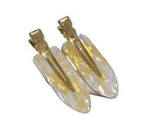 Cmis Kbei 2/4Pcs Acetic No Bend Seamless Hair Clips Side Bangs Barrette Makeup Washing Face Accessories Women Girls Styling Hairpin Coffee(No.1 2Pcs)
