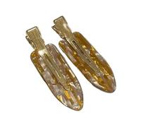 Cmis Kbei 2/4Pcs Acetic No Bend Seamless Hair Clips Side Bangs Barrette Makeup Washing Face Accessories Women Girls Styling Hairpin Coffee(No.2 2Pcs)