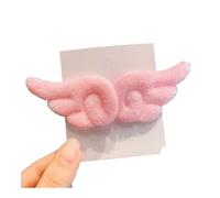 Cmis Kbei 2pcs Angel Wings Super Cute Angel Wing Plush Hairpin Girl Hair Clip Accessories Barrettes Hairgrip Headdress Headwear Hairclip(Pink-2pcs)