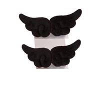 Cmis Kbei 2pcs Angel Wings Super Cute Angel Wing Plush Hairpin Girl Hair Clip Accessories Barrettes Hairgrip Headdress Headwear Hairclip(Black-2pairs)