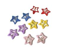 Cmis Kbei 3/10/12pcs Colorful Star BB Hair Clips Y2K Women Grils Cute Star Hairpin Side Barrettes Hair Grip Kids Headwear Hair Accessories(WHITE)