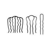 Cmis Kbei Black Metal Hairs Fork Clips Women Bride Hair Pin Combs Messy Bun Hairpin Clip Hooks Side Combs Updo Sticks Hairs Styling Tools(Style 01-3pcs)