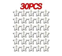 Cmis Kbei Y2K Silver Star BB Hair Clips Women Cute Metal Snap Star Hairpins Hair Clips Side Barrettes Hairs Grip Hair Accessories Headwear(30PCS)