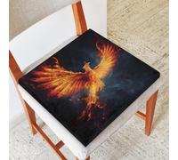Cmizedevise Bird Abstract Art Animal Boho Chair Cushions for Dining Chairs Square Seat Cushions with Removable Washable Cover Memory Foam Chair Pads for Kitchen Work Patio Sofa