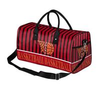 Cmizedevise Mini Duffel Bag for Women Men Foldable Gym Bag Carry on Overnight Weekender Bag for Workout Travel Hospital, Orange Red, L