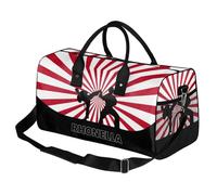 Cmizedevise Mini Duffel Bag for Women Men Foldable Gym Bag Carry on Overnight Weekender Bag for Workout Travel Hospital, White Black, L