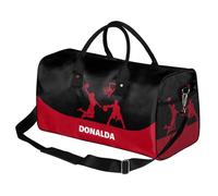 Cmizedevise Mini Duffel Bag for Women Men Foldable Gym Bag Carry on Overnight Weekender Bag for Workout Travel Hospital, Red White, L