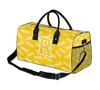 Cmizedevise Mini Duffel Bag for Women Men Foldable Gym Bag Carry on Overnight Weekender Bag for Workout Travel Hospital, Yellow, L