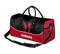 Cmizedevise Mini Duffel Bag for Women Men Foldable Gym Bag Carry on Overnight Weekender Bag for Workout Travel Hospital, White Red, L