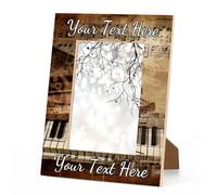 Cmizedevise Music Piano Keyboard Note Personalized Picture Frame 4x6 Music Custom Name Text Photo Frame Fits 4 by 6 Inch Wall and Tabletop Display for Home Decor