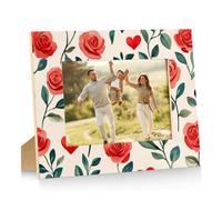 Cmizedevise Pink Floral 8x10 Picture Frame Rose Flower Blossoms 8 by 10 Photo Frame for Wall and Tabletop Display Decor