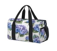 Cmizedevise Spring Hydrangea Gym Bag for Women Men Lightweight Travel Duffel Tote Bag Carry on Weekender Overnight Workout Dance Bags