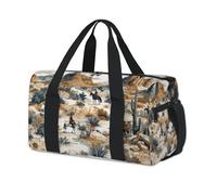 Cmizedevise Westside Cowboy Gym Bag for Women Men Lightweight Travel Duffel Tote Bag Carry on Weekender Overnight Workout Dance Bags