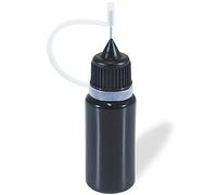 CMJ 2 x 10ml All BLACK Needle Tip Plastic Dropper Bottles Squeezable Liquid E-Liquid Bottle UK Seller (2 Bottles)