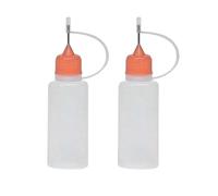 CMJ 2 x 10ml ORANGE Needle Tip Plastic Dropper Bottles Squeezable Liquid E-Liquid Bottle UK Seller (Two Bottles)