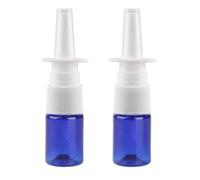 CMJ 2 x 5ml BLUE Empty Nasal Pump Spray Plastic Bottle Fine Mist Refillable