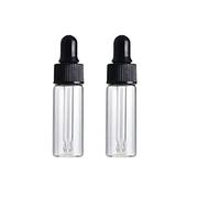 CMJ™ 2 x 5ml CLEAR Glass Bottles Ear Eye Drops Pipette Dropper Aromatherapy Empty