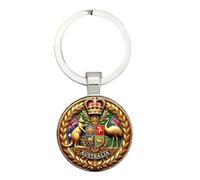 CMJ™ Australia Keyring Glass Dome Keychain Australian Kangaroo Down Under Travel UK SELLER