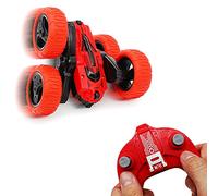 CMJ RC Cars 360 Spin Attack Stunt RC Car Electric Race Stunt Car,Double Sided 360° Rolling Rotation RC 4WD High Speed Off Road for boy Toys (Red)