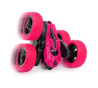 CMJ RC Cars 360 Spin Attack Stunt RC Car Electric Race Stunt Car,Double Sided 360° Rolling Rotation RC 4WD High Speed Off Road for boy Toys (Pink)