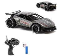 CMJ RC Cars Alloy RC Remote Control Car - Rechargeable Battery, 1:20 Scale Grey Monster, Up to 10MPH with Precision 2.4Ghz Radio Remote Car, Durable Design for All Ages (Grey)