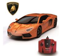 CMJ RC Cars Lamborghini Aventador LP700-4 Officially Licensed Remote Control Car 1:24 Scale Working Lights 2.4Ghz (Orange)