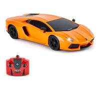 CMJ RC Cars Lamborghini Aventador LP700-4 Officially Licensed Remote Control RC Car 1:24 Scale Working Lights 2.4Ghz (Orange)