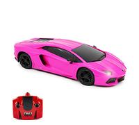 CMJ RC Cars Lamborghini Pink Aventador LP700-4 Officially Licensed Remote Control Car 1:24 Scale Working Lights 2.4Ghz Girls RC