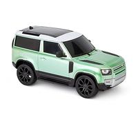 CMJ RC Cars Land Rover Defender Official Licensed Remote Control Car 1:24 with Working LED Lights, Radio Controlled Supercar (Green)