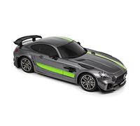 CMJ RC Cars New Mercedes GT Pro AMG Remote control Radio Car 1:24 Officially Licensed 1:24 Scale Working Lights 2.4Ghz (Grey)