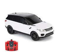 CMJ RC Cars TM Range Rover Sport Remote Control Car 1:24 scale with Working LED Lights, Radio Controlled Supercar (Range Rover Sport White)