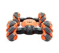 CMJ RC Cars Transformable Stunt Car 4WD 2.4GHz Double Sided Rotating Off Road Vehicle 360° Flip, Rechargeable Toy Cars for Boys & Girls Birthday (Orange)